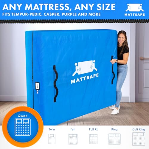 Nordic Elk Queen Mattress Bag for Moving and Storage - Heavy-Duty Reusable Bed Cover with Handles and Zipper