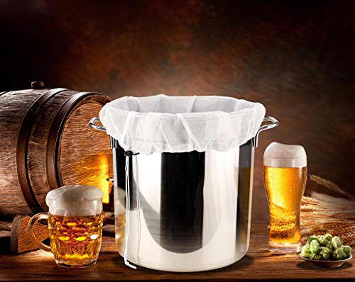 Reusable Brew Bags 3-Pack 26"x22" Fine Mesh Strainer for Beer and Wine