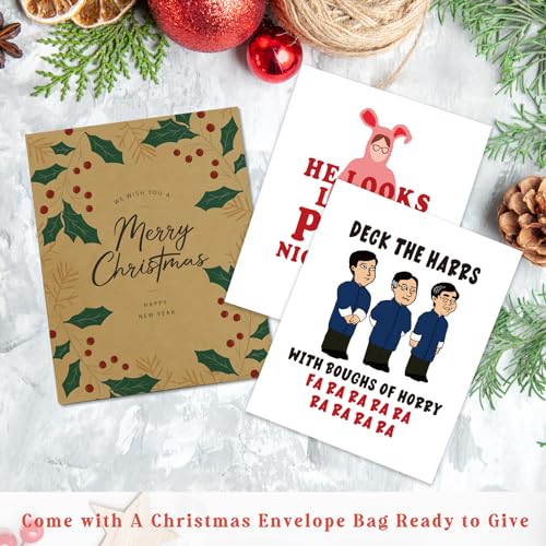 Homythe Christmas Story Wall Art Prints Set of 6 - Holiday Home Decor, 8x10 Inches, Unframed