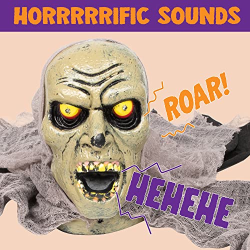 Animated Zombie Groundbreaker Halloween Decor with Sound & Flashing Eyes