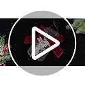 Mifoci 4-Pack 8.5-Inch Christmas Crystal Mistletoe Ornaments with Burgundy Bows