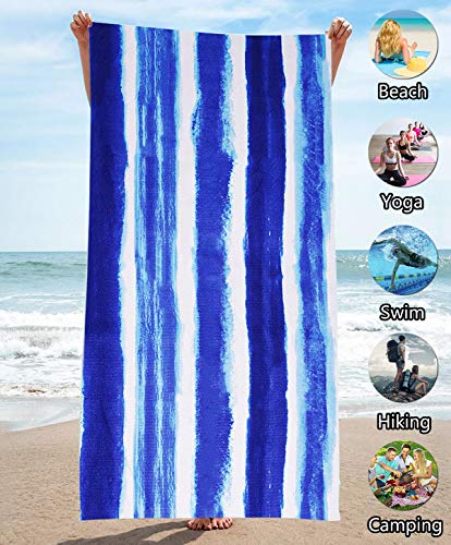 Oversized Terry Beach Towel 36x72 - Soft Extra Large Pool & Travel Blanket