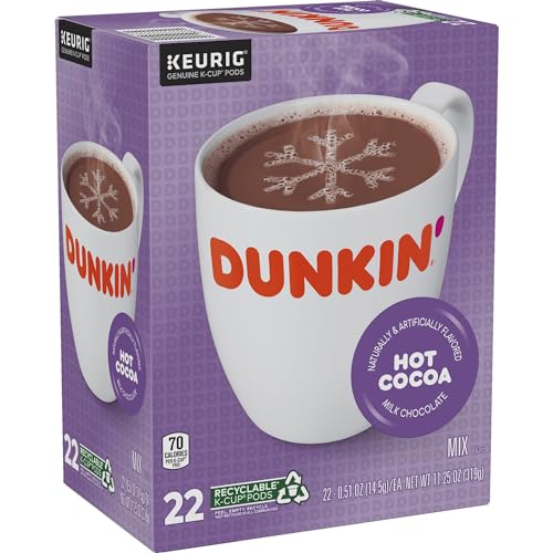 Dunkin' Donuts¢ç Milk Chocolate Hot Cocoa Single-Serve K-Cup¢ç, Box Of 22