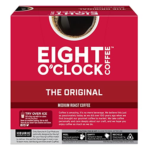 Eight O'Clock Coffee The Original, Keurig Single Serve K-Cup Pods, Medium Roast, 32 Count (Pack of 3)
