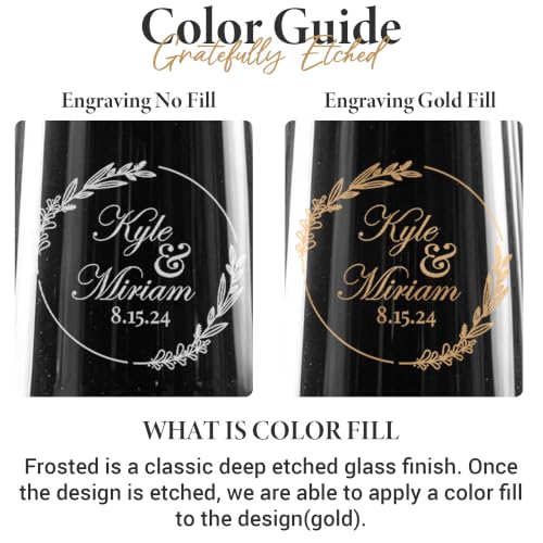 Personalized Wedding Champagne Flutes Set of 2 - Classic Variant, Mr & Mrs Toasting Glasses