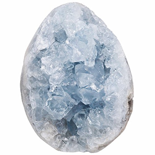 Natural Raw Blue Celestite Crystal Cluster Geode Specimen (160-220g)