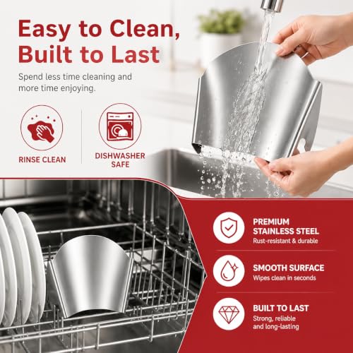 Stainless Steel Stand Mixer Pouring Chute Attachment for Metal Bowls