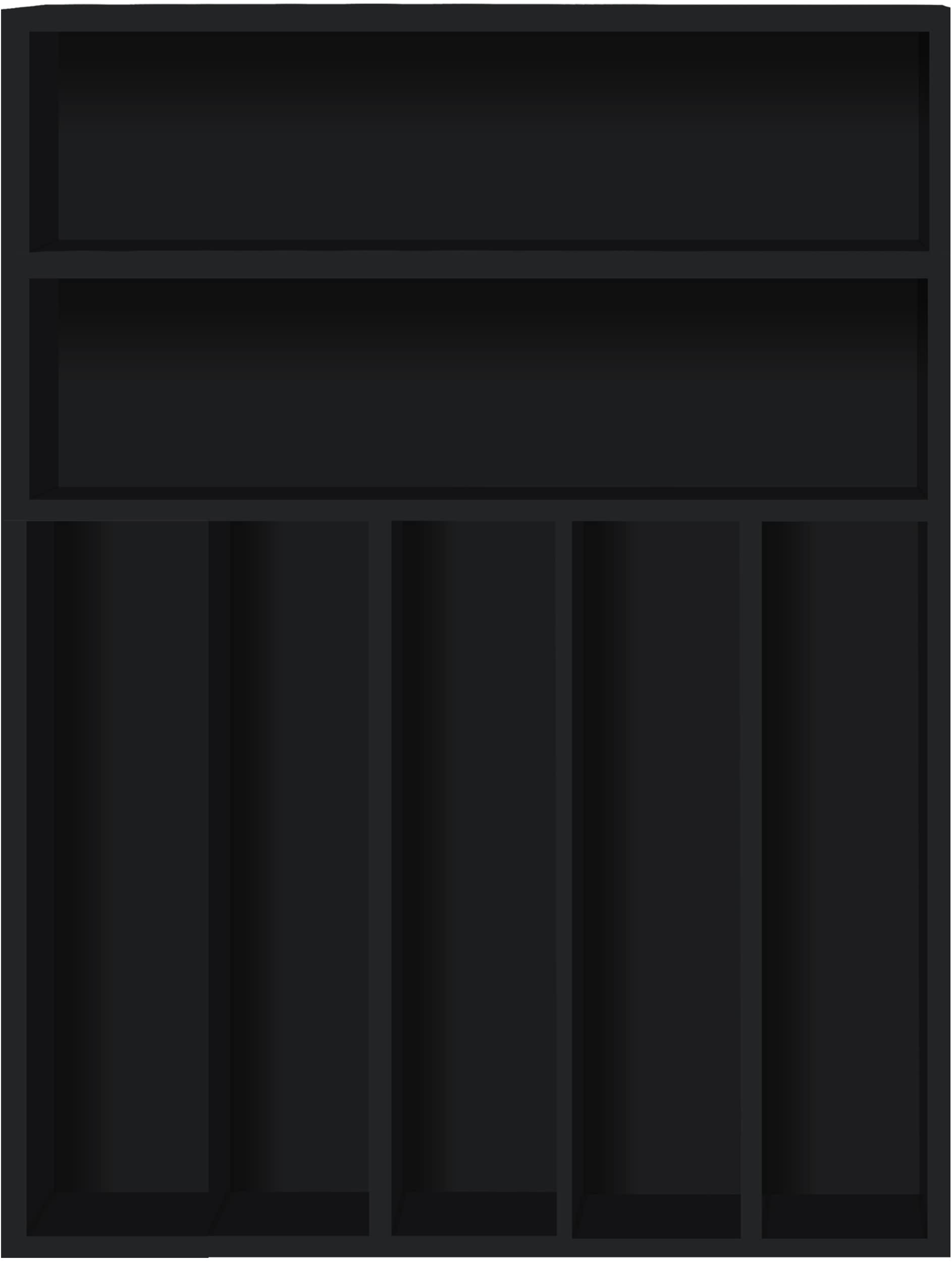 Utopia Kitchen Silverware Organizer, Bamboo Utensil Drawer Organizer for Cutlery, Utensils & Flatware (7 Compartment, Black) Pack of 1