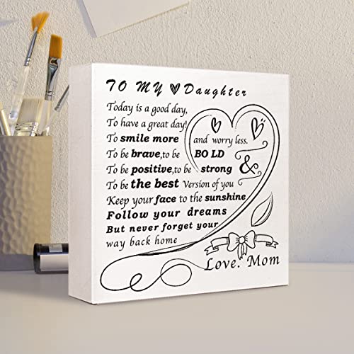 Follow Your Dreams Wooden Plaque Sign - Daughter Gift from Mom, Home Office Decor