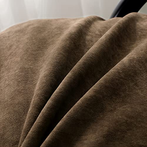 Soft Micro Suede Futon Cover with 3-Sided Zipper - Chocolate Brown
