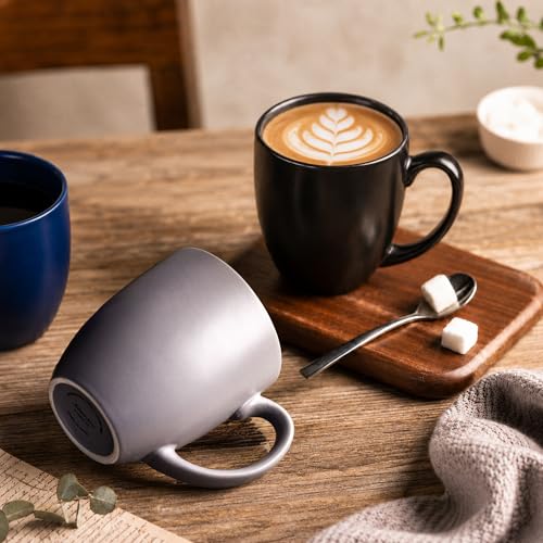 Multicolor 16oz Ceramic Coffee Mug Set of 6 - Large, Durable & Safe Drinkware