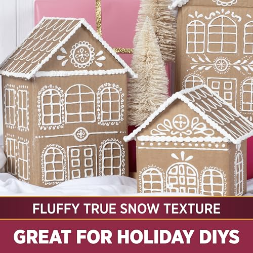 Fluffy Artificial Snow Paste for Holiday Crafts - 4 oz Weatherproof White