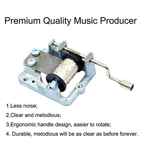Hand-Cranked Wooden Music Box, Sailor Theme Engraved Keepsake Gift