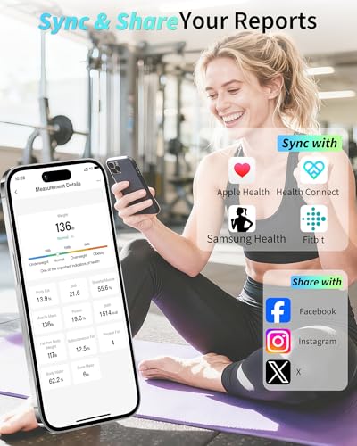 Arboleaf Smart Body Weight Scale with 14 Metrics, Bluetooth App Connectivity