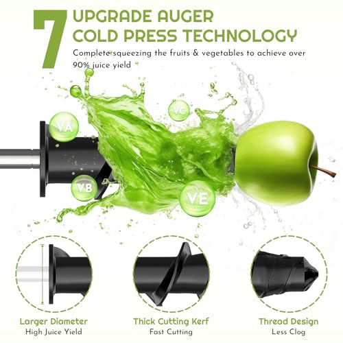 Juicer Attachment for Stand Mixers - Cold Press Fruit & Vegetable Extractor