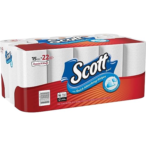 1-Ply White Mega Roll Paper Towels - Absorbent Perforated Sheets (Bulk Case)