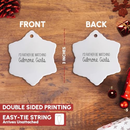 3-Inch Gilmore Girls Snowflake Ornament - Porcelain Holiday Decoration