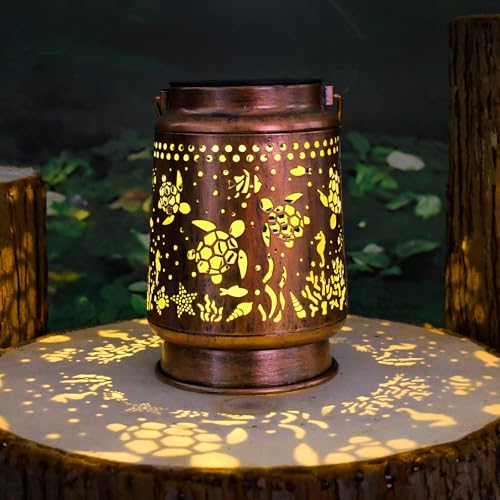 Solar Turtle Lantern Outdoor Garden Decor Gift for Mom & Women