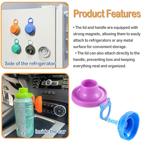Magnetic Soda Can Lids - 4 Pack Reusable Airtight Covers for Standard Cans
