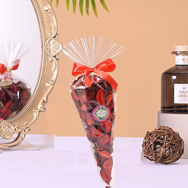 Natural Dried Flower Potpourri Sachets, 4-Pack Floral Scented Air Fresheners