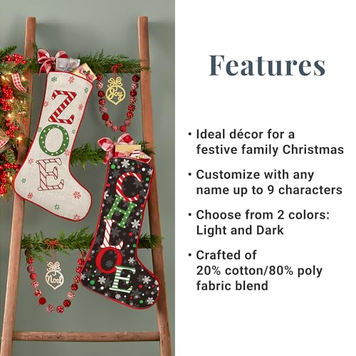 Personalized Christmas Stocking for Family, Custom Name Holiday Decor