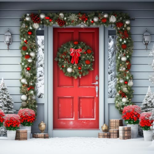 Adjustable Front Door Garland Hanger (31.5"-94.5") - No-Drill Holder