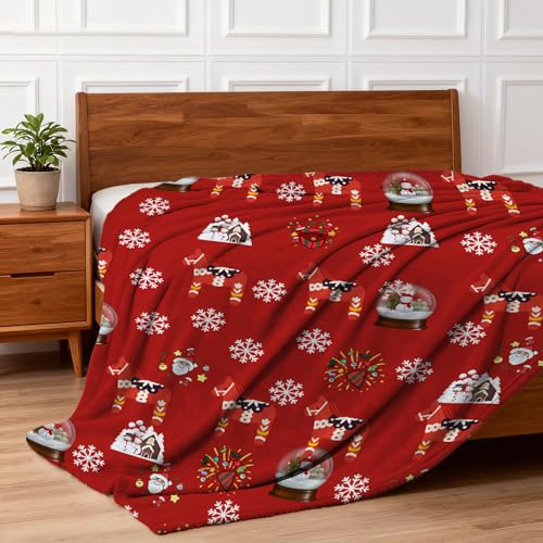COMFAR Christmas 40x60in Blanket Throw - Cute Holiday Fleece for Adults & Kids, 30/40" x 60" Variation Included