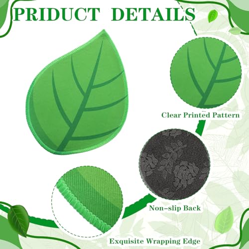 12 Pcs Leaf-Shaped Classroom Rugs for Kids Non-Slip Floor Seating Spots
