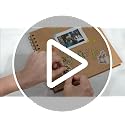 7x7 Scrapbook Album, 40-Page Kraft Paper Memory Book for Photos & Keepsakes