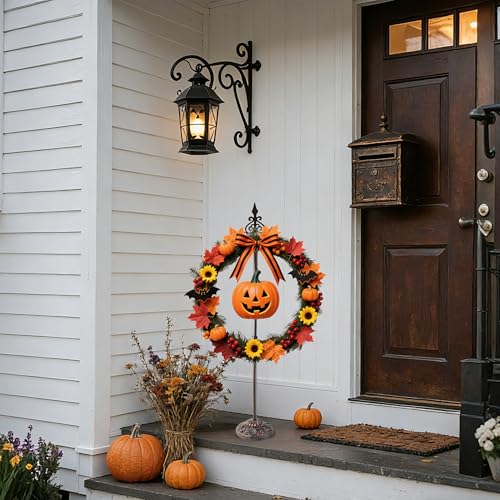 Adjustable Cast Iron Wreath & Handbag Display Stand (20-30 Inch)