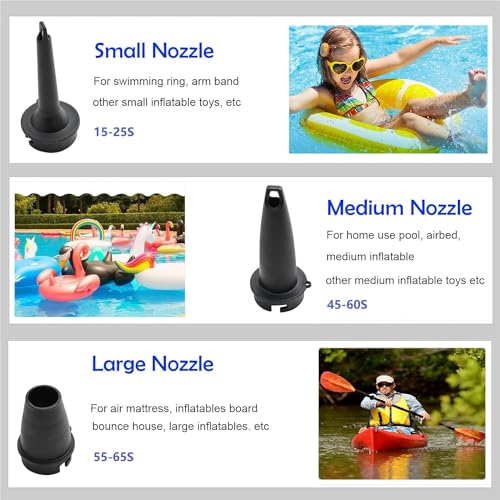 Portable Electric Air Pump for Inflatables - 5200mAh Rechargeable