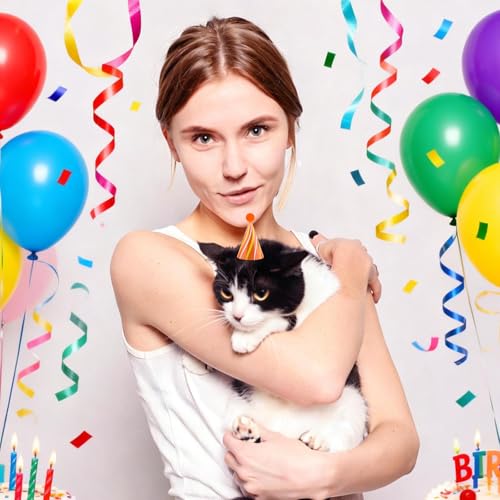 10 PCS Colorful Mini Party Hats for Stuffed Animals and Pets