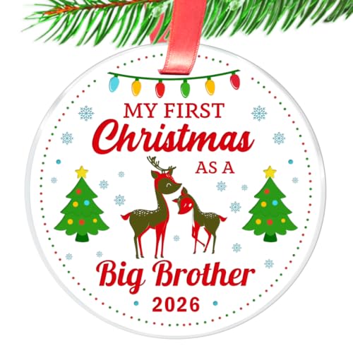Elegant Chef My First Christmas as a Big Brother 2026 Keepsake Ornament