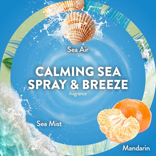 Plug-In Scented Oil Air Freshener Refills, Calming Sea Spray & Breeze (4 Pack)