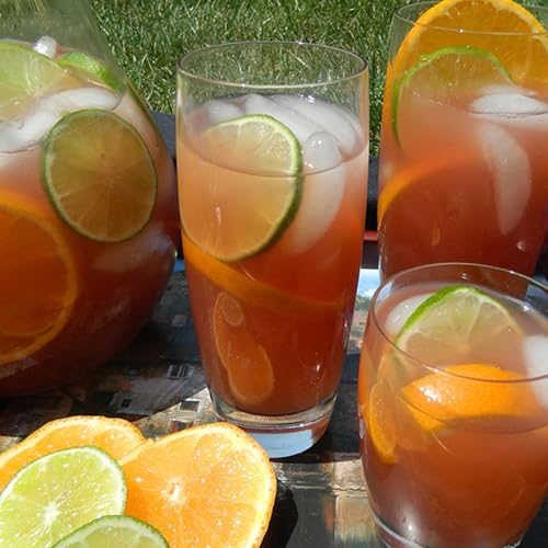 20 oz Crystal Cooler Glasses, Set of 4, Lead-Free Drinking Glassware