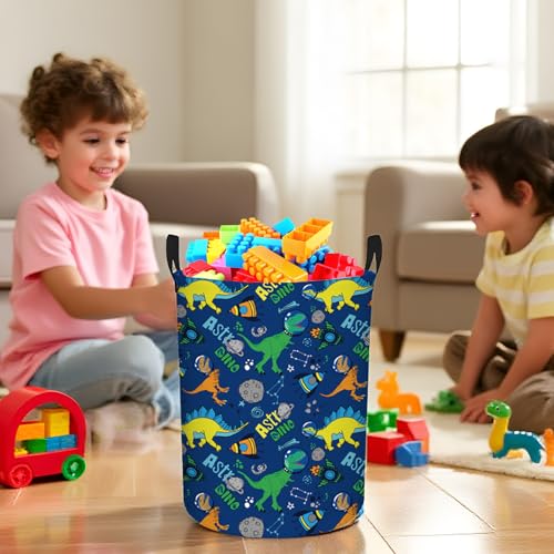 Dinosaur Laundry Basket - Waterproof Kids Toy Storage Bin & Hamper