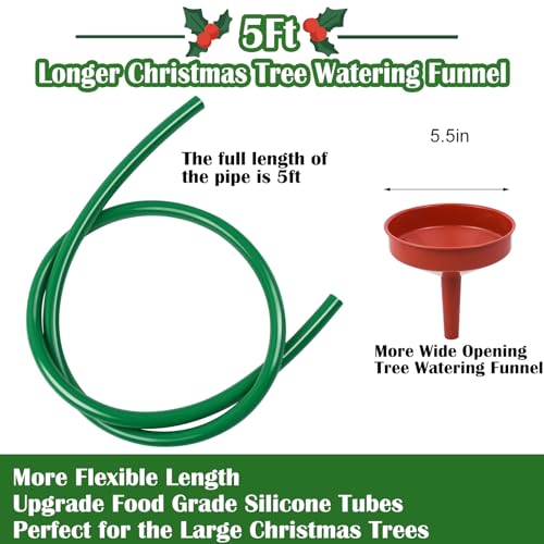 Christmas Tree Watering System with 5.5-Inch Wide Funnel & 5ft Hose