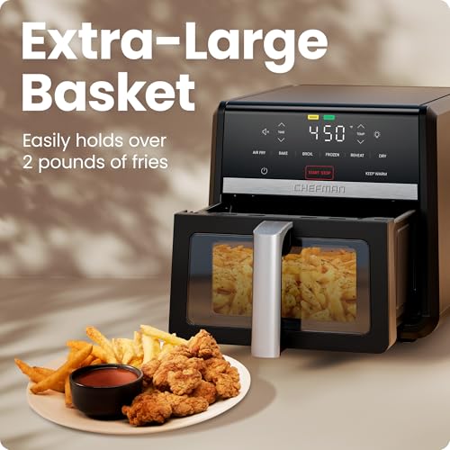 9-Quart XL Digital Air Fryer with Viewing Window & 7-in-1 Functions