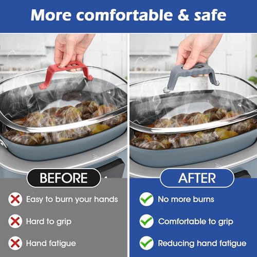 Heat-Resistant Silicone Lid Handle Cover for Slow Cookers