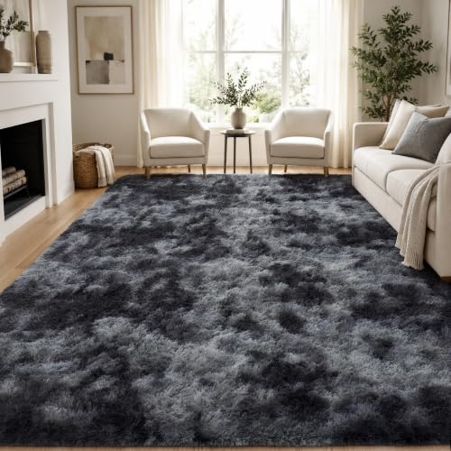 8x10 Fluffy Soft Shag Area Rug - Non-Slip Plush High Pile Indoor Carpet