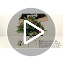 Glintoper Color A Lighted Artificial Christmas Urn Filler with Pre-lit Pine Trees & Berries