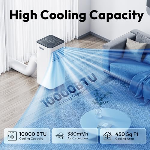 10000 BTU Portable Air Conditioner 3-in-1 AC Unit with Dehumidifier and Remote