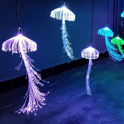 12V LED Fiber Optic Jellyfish Chandelier Outdoor Christmas Tree Decor Set of 10