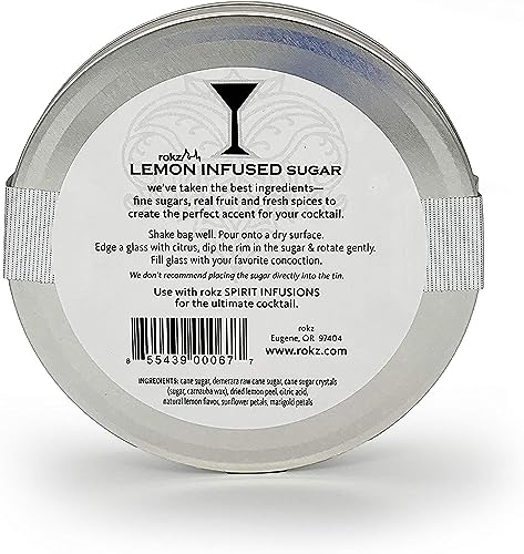 Rokz Lemon Drop & Lime Cocktail Sugar & Salt Rimmerz 4oz Pack of 2 - Margarita Rim Enhancers