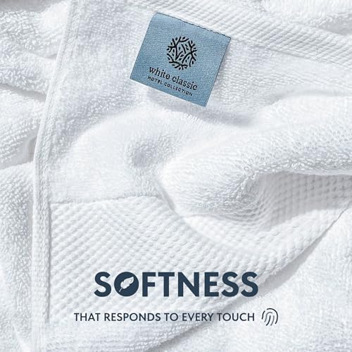 White Classic Extra Large Bath Sheets 35x70 Turkish Cotton 700 GSM 2 Pack