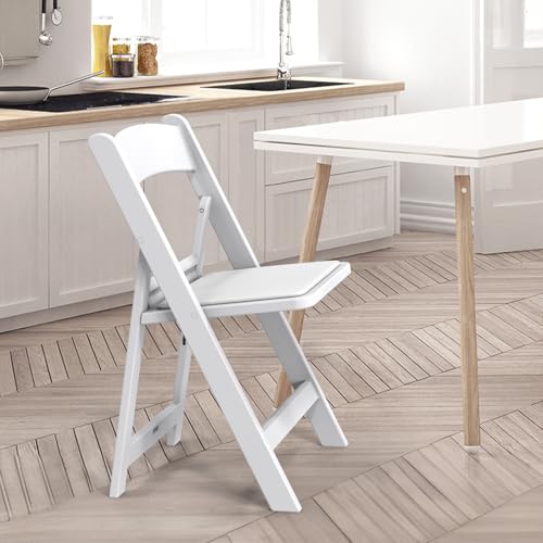 8-Pack Resin Folding Chairs with Padded Seats for Indoor and Outdoor Events