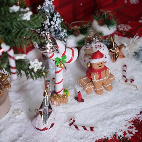Light-Up Christmas Gingerbread Man Figurine - Resin Holiday Table Decor