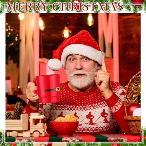 Santa Red Christmas Plastic Mugs 24 Pack – 11 oz Party Cups