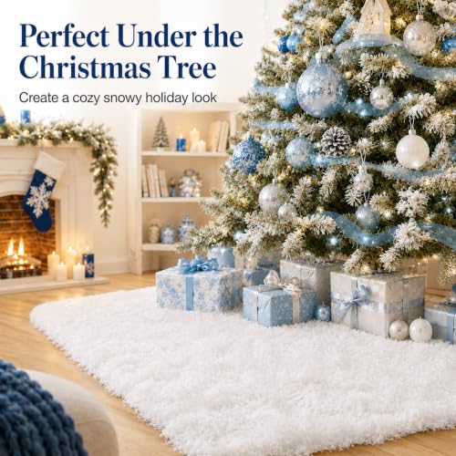 Artificial Fake Snow Blanket Roll (3.28x3.28 FT) for Christmas Decor