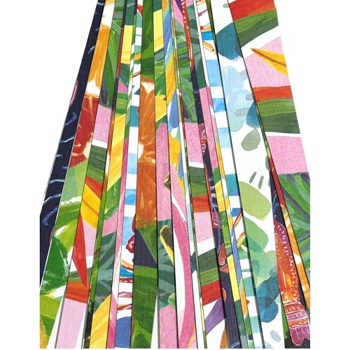 Triangle Paper Strips for Bead Making - 72 Pack Multi-Size Craft Paper
